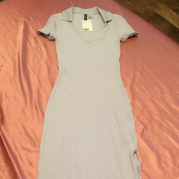 H&M Dresses & Skirts - Divided H&M Lilac RIBBED BODYCON DRESS Size XS